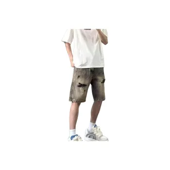 CORNILOT Denim Shorts Unisex Yellow Mud