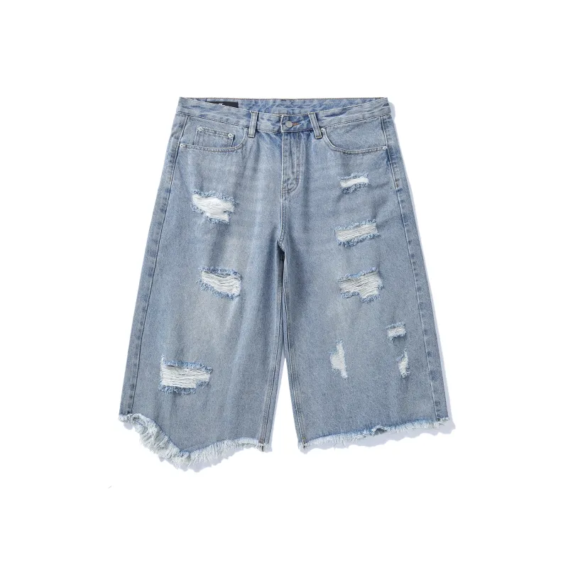 SANTASTIC Denim Shorts Men Blue-0