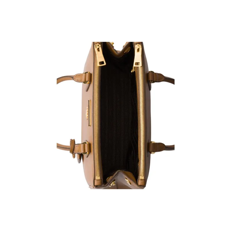 PRADA Galleria Killer Bag Calfskin One Shoulder Handbag Medium Size Women's Caramel-4