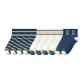 4 Pinstripe+4 White Double Stripe+2 Blue Text Mother