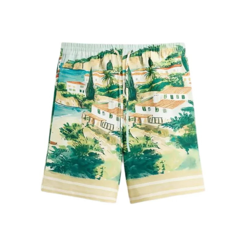 ZARA Casual Shorts Men Green-0