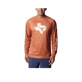 Columbia PFG Terminal Tackle Shirt Men's Orange Gray