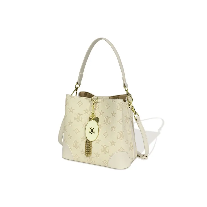 MACK JODAER Synthetic Leather Shoulder Bag, Crossbody Bag, Handbag Women's Ecru-1