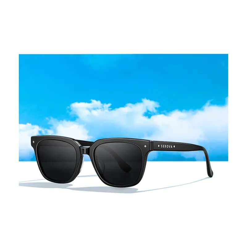 SEROVA Plate And Metal Square Sunglasses Unisex-11
