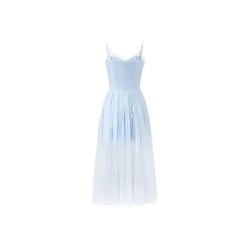 SISC Slip Dresses Women's Blue-1