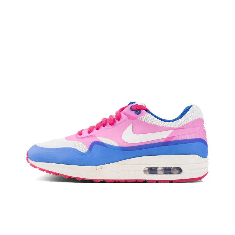 Nike Air Max 1 Anti Slip Wear Resistant Low Top Running Shoes Men's Pink-0