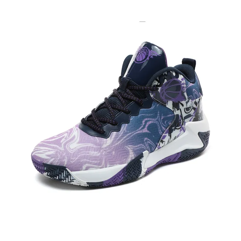 Black tailed Deer Shock Absorbers Slip Resistant Breathable High Top Basketball Shoes Men's-5