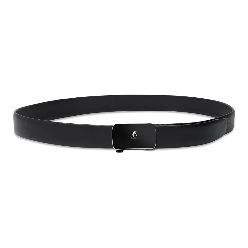 Emperor Penguin Top Grain Cow Leather Belt, Belt Unisex Space Silver, Rose Gold Width 3.5CM-2
