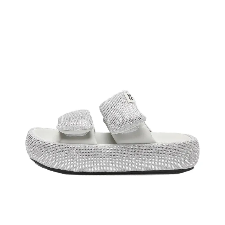 WOOS BOBO Rubber Sole Rhinestone Shock Absorbers Slide Slippers Women's-5