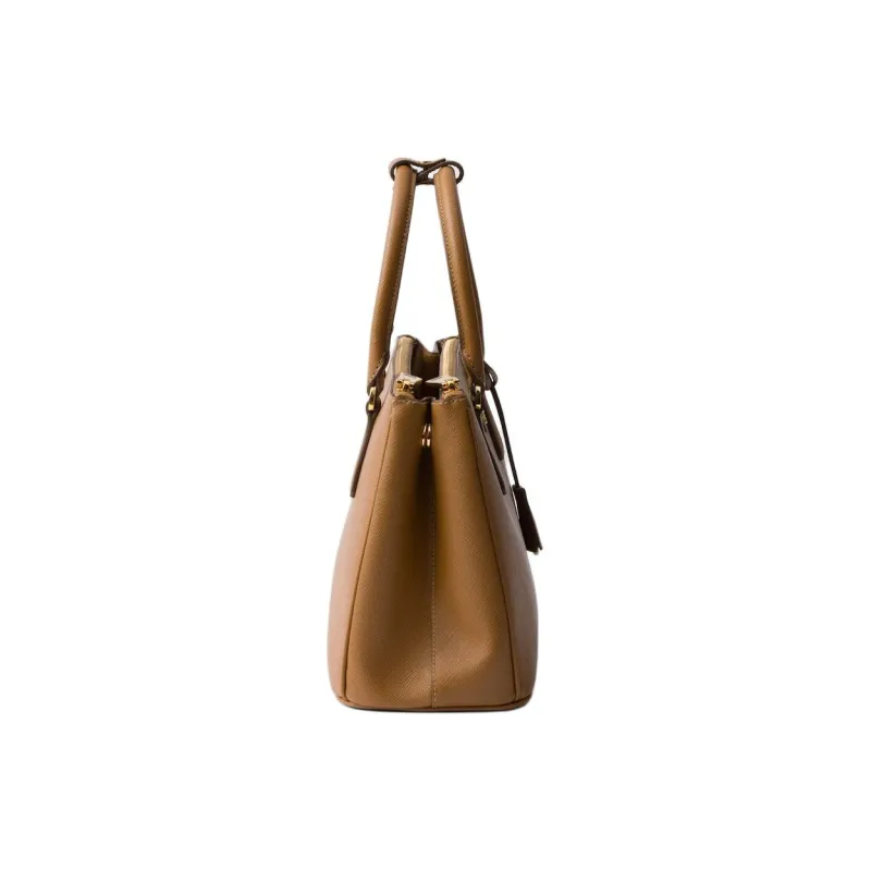 PRADA Galleria Killer Bag Calfskin One Shoulder Handbag Medium Size Women's Caramel-2