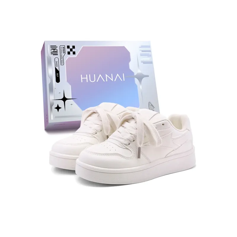 HUANAI Abrasion Resistant Slip Resistant Breathable Lightweight Low Top Skateboard Shoes Women's-0