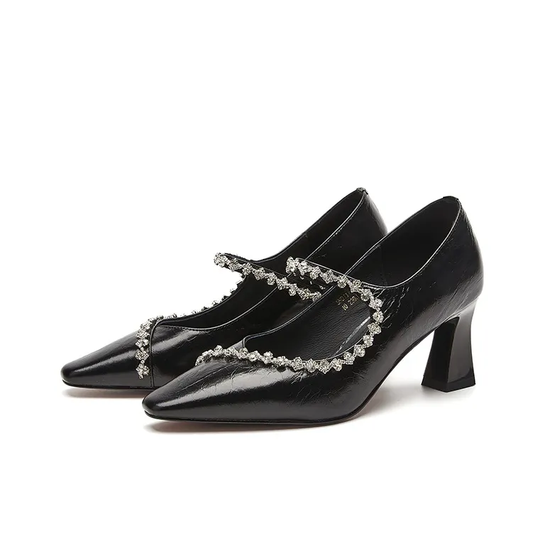 ST&SAT Chunky Heel High Heels Women's-2