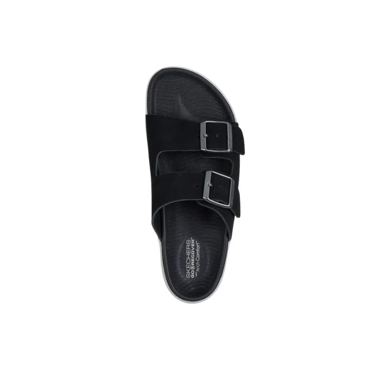 Skechers Massage Fit Slide Slippers Women's Black-3