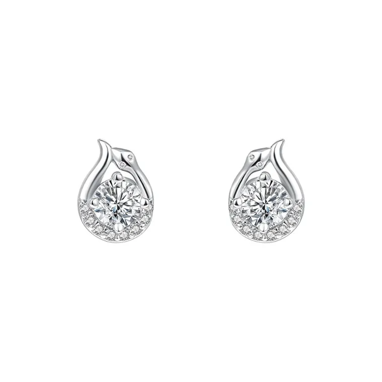 TAOHUAZHAOZHAO S 999 Fine Silver Stud Earrings Women's-0