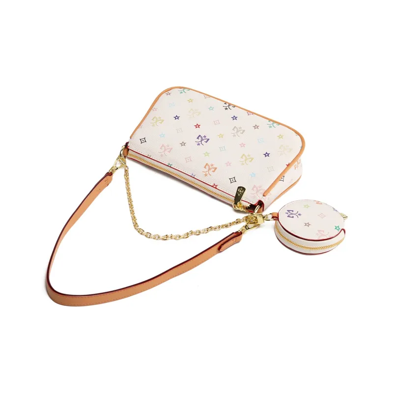 MISS GAIL Synthetic Leather Shoulder Bag, Crossbody Bag, Handbag Women's Monogram Multicolor-3
