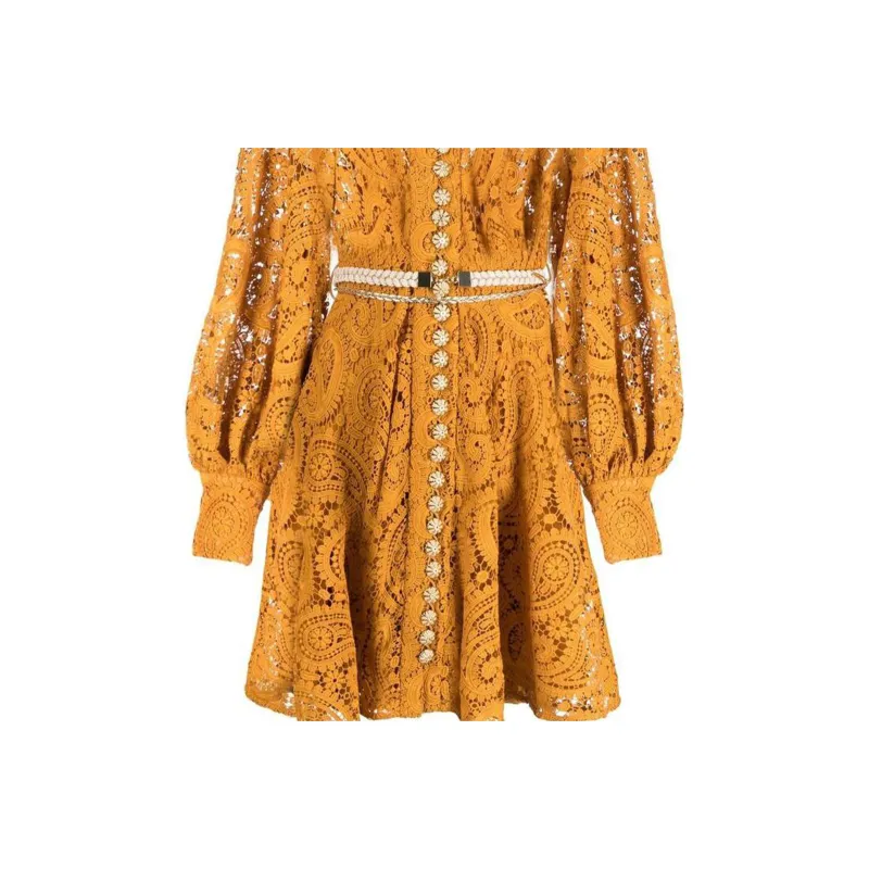 Zimmermann Long Sleeved Dress Women's Yellow-3