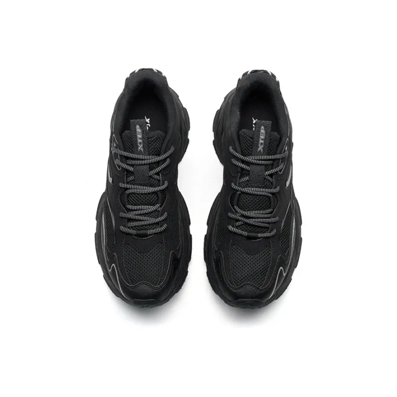 XTEP Abrasion Resistant Shock Absorbers Low Top Casual Shoes Men's Black-3