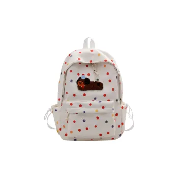 WICKBUEN Nylon Backpack Unisex White/Black