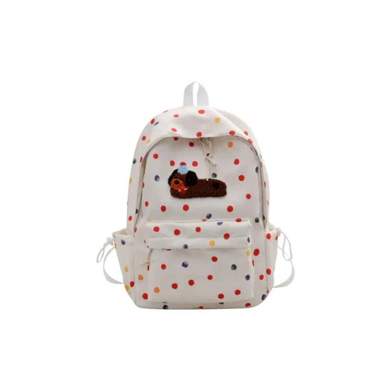 WICKBUEN Nylon Backpack Unisex White/Black-0