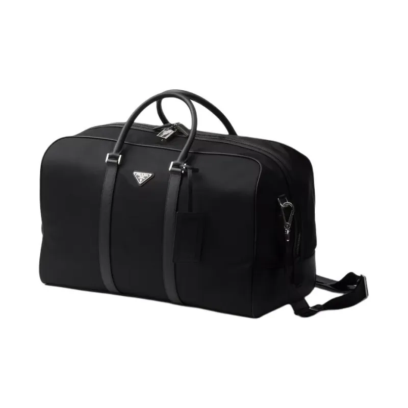 PRADA Re NylonSaffiano Recycled Nylon Handbag Men's Black-2