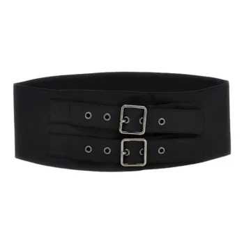 THE ANDAMANE Polyester, Cotton, Taffeta Belt Women's Black 10CM
