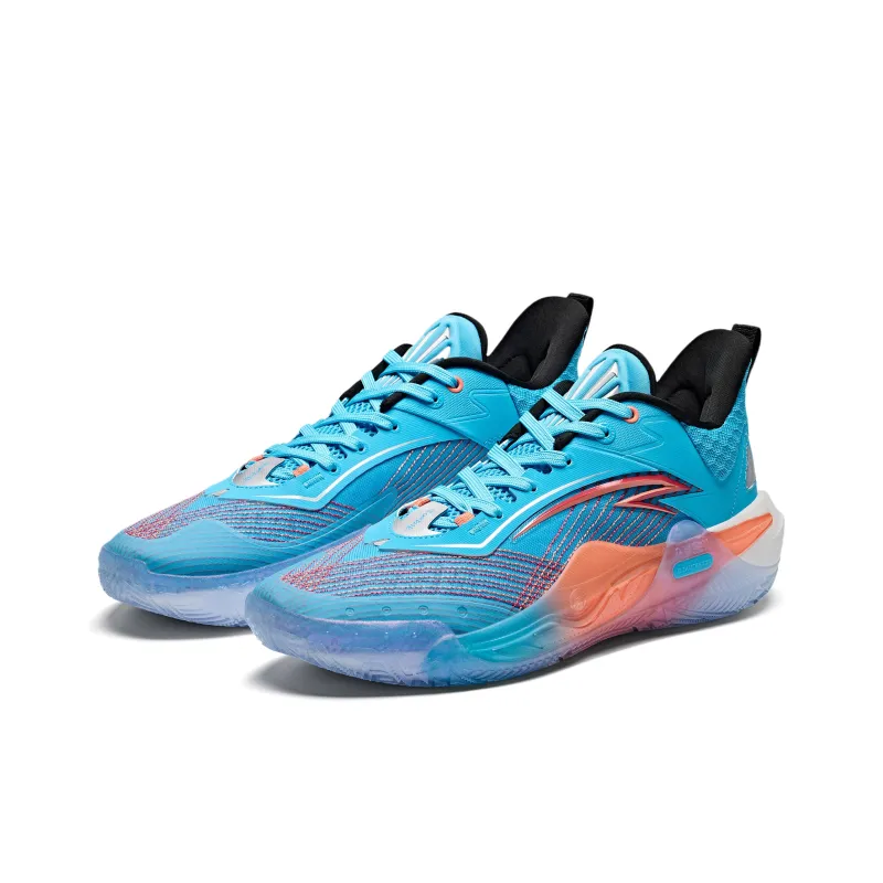Anta KAI 1 SPEED Anti Slip Wear Resistant Mid Top Basketball Shoes Men's Blue Orange White-1