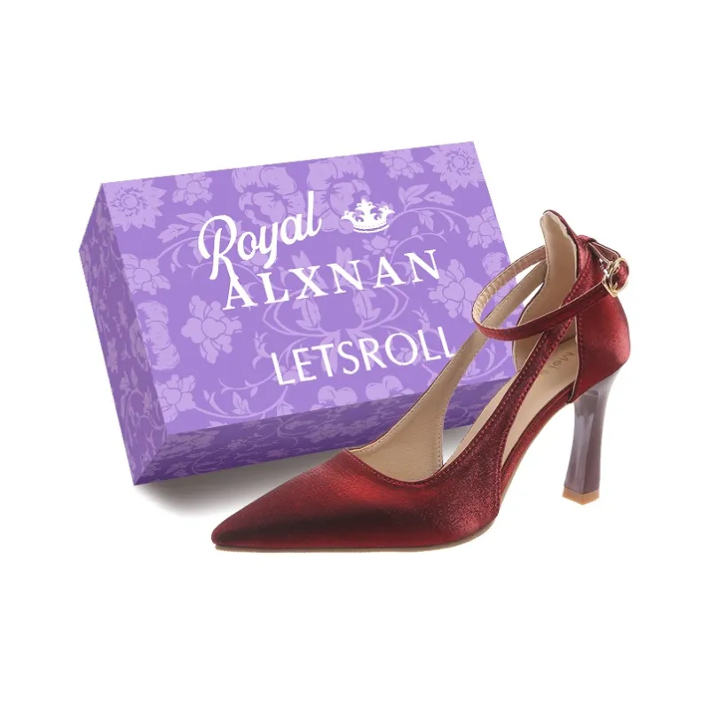 Alxnan High Heels Women's Black/Ecru/Burgundy-4
