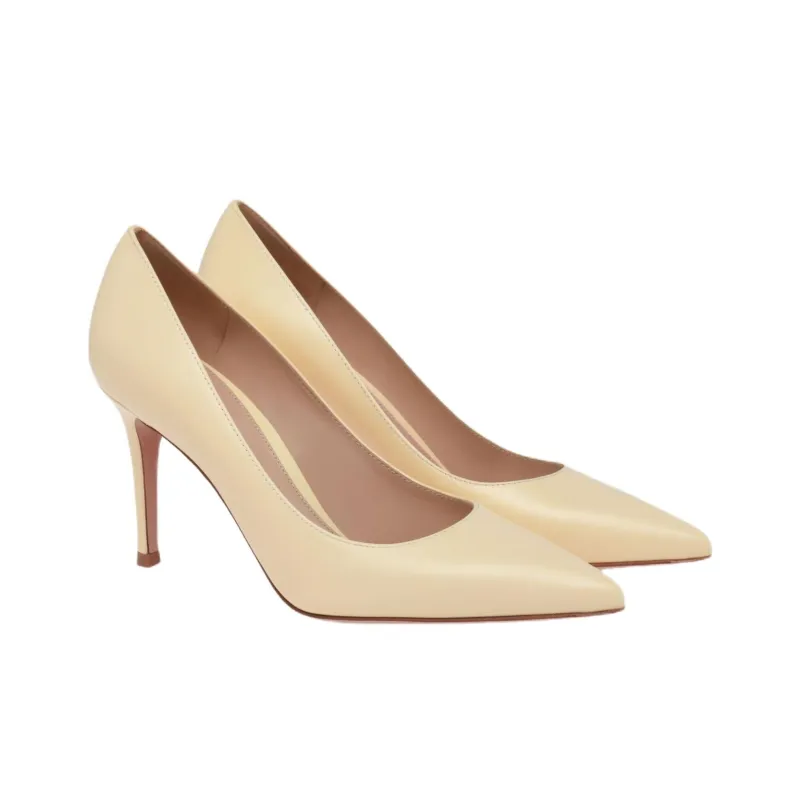 GIANVITO ROSSI Gianvito Slim Heel High Heels 8.5cm Women's Beige-2