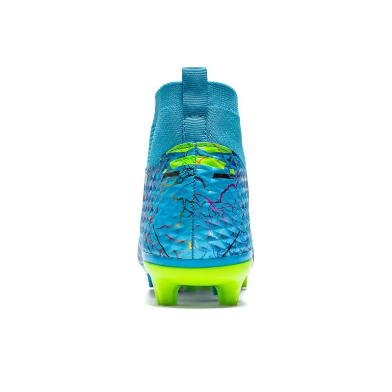 Sportful Soccer Shoes Men Low Top Daytime Blue Long Studs/Black Neon Green Long Studs/Blue Neon Green Long Studs-12