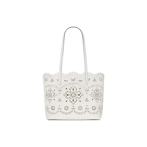 Kate Spade Cow Leather Tote Bag, Shopping Bag, Handbag, Shoulder Bag Tubas Women's White