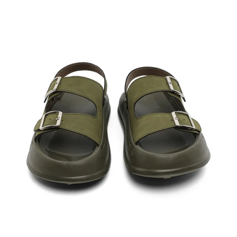 Ignition Beach Sandals Men White/Black/Olive Green-16