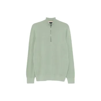 HUGO BOSS Zipped Cotton Sweater