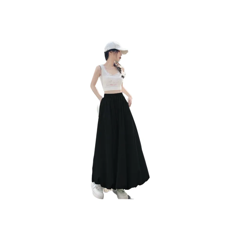 GUAILILUOLI Casual Long Skirt Women's-4