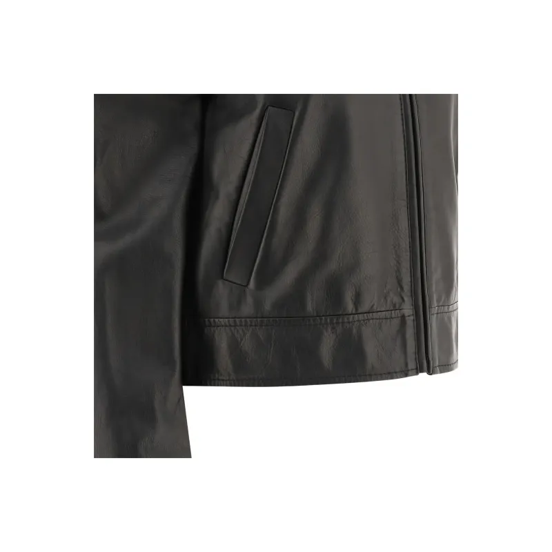 MaxMara Zip up Leather Jacket-3