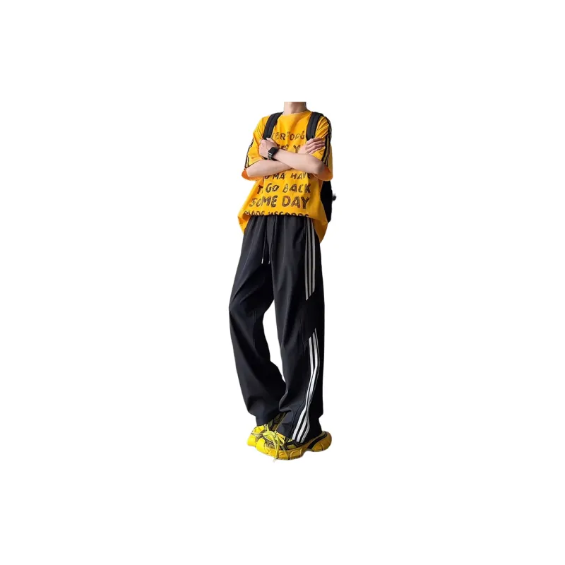 DARK HORSE Casual Pants Unisex Black Stripes-0