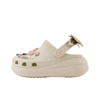 Crocs Floating Dream Flower Shadow Cream Puff Clogs Women's Beige