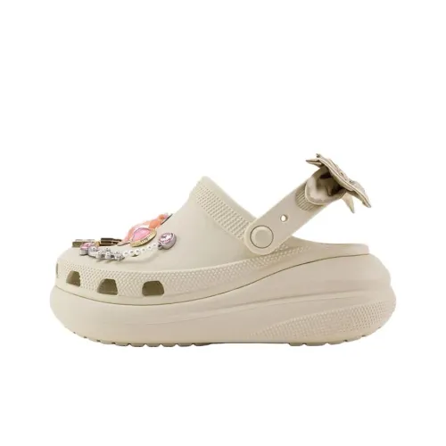 Crocs Floating Dream Flower Shadow Cream Puff Clogs Women's Beige