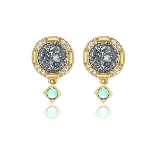 Quarqor S925 Silver Stud Earrings Women's