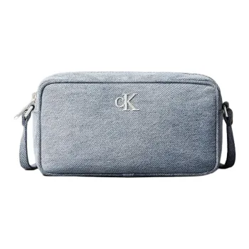 CALVIN KLEIN Denim Camera Bag, Shoulder Bag Unisex Denim Blue