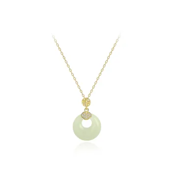 FBRUE White Jade Bodhi Necklaces Unisex