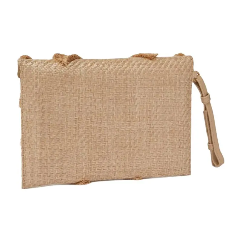 PINKO Raffia Clutch Women's Sandy Beige-1