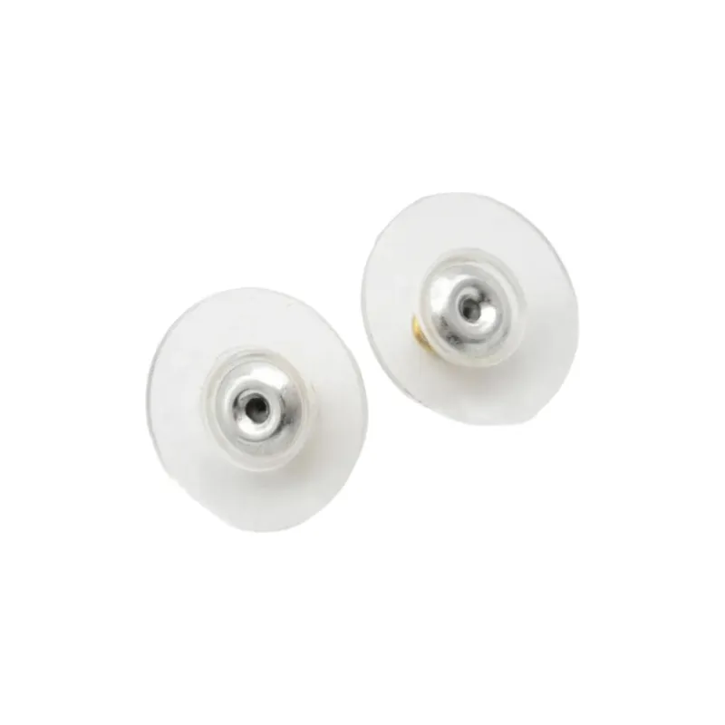 CHANEL Gold Plated Earrings Unisex Black-6