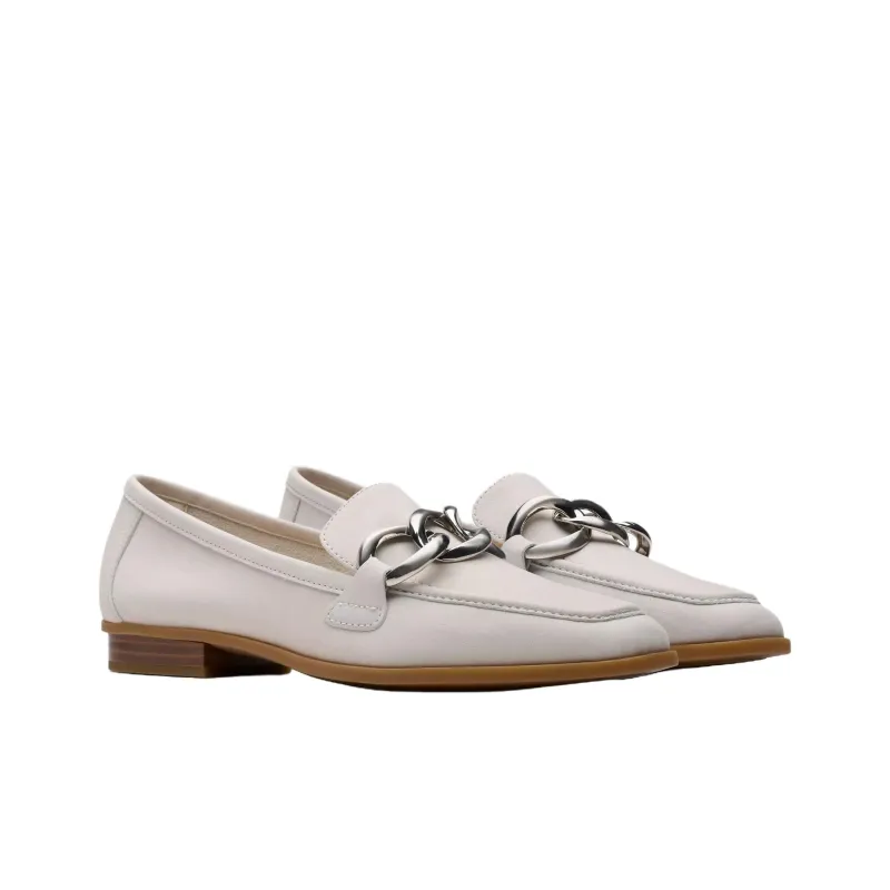 Clarks Sarafyna Iris Loafers 2cm Women's Ecru-2