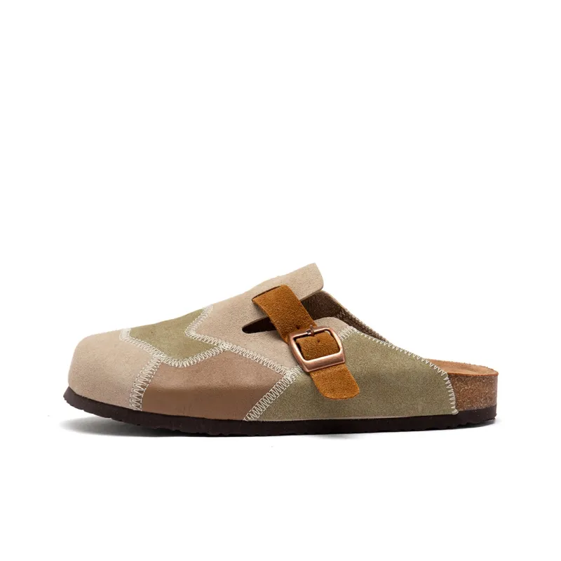 JEANSWEST Cork Sole Quiet, Odor Resistant, Slip Resistant Closed Toe Slippers Unisex-0