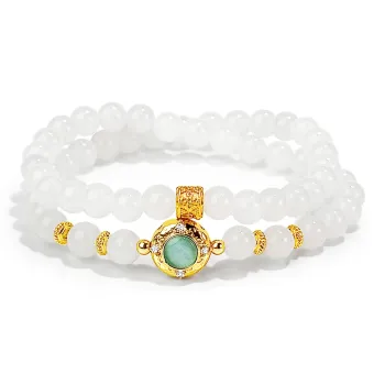 PUTUOSHANWENCHUANG Chalcedony Jade Bracelets Unisex