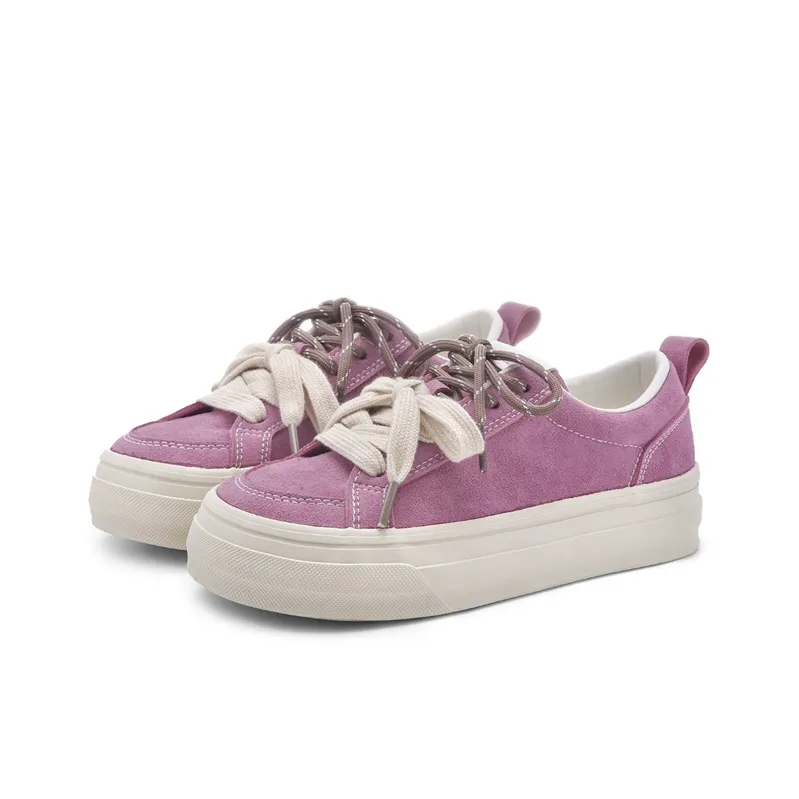 Ordifen Low Top Skateboard Shoes Women's Rose Red-1