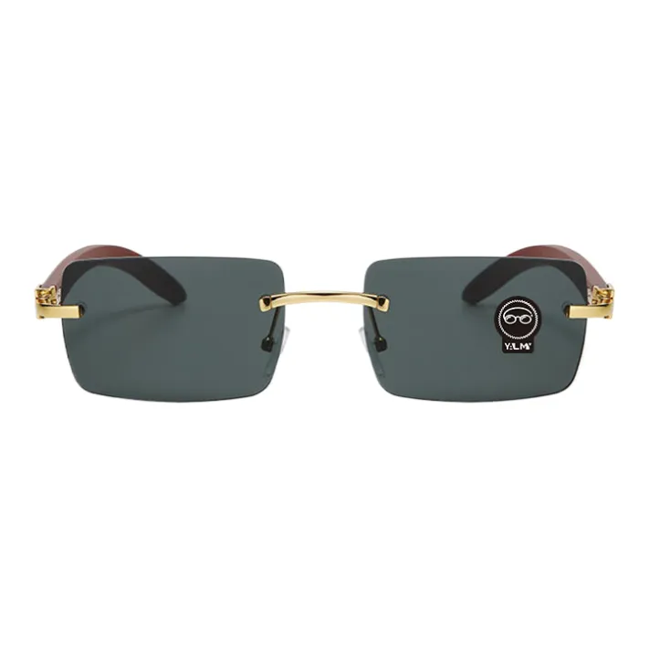YALMY Metal Square Sunglasses Unisex-11