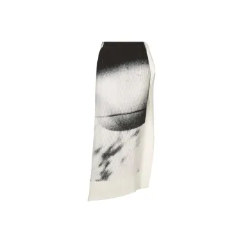 ISSEY MIYAKE Casual Long Skirt Women's Black White