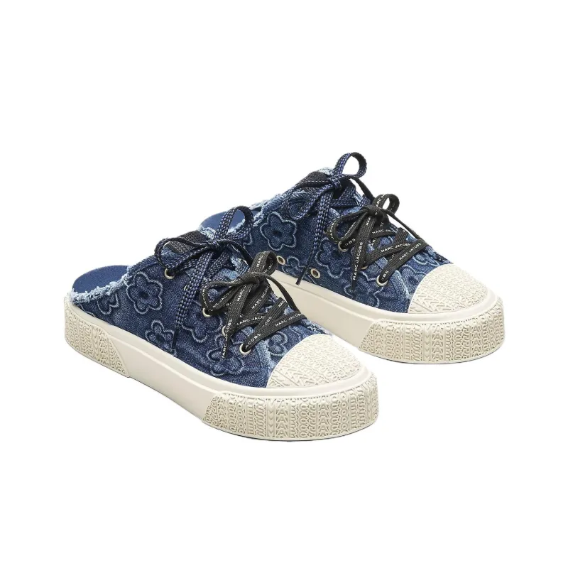 MARC JACOBS Daisies Slip Resistant Closed Toe Slippers 3.5cm Women's Blue-2