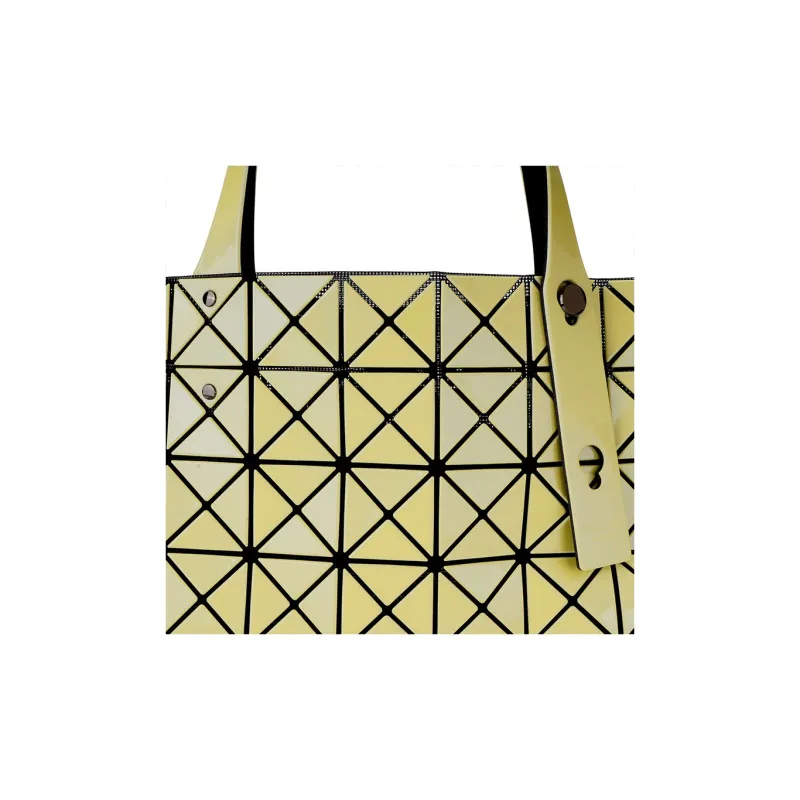 ISSEY MIYAKE Prism Polyvinyl Chloride Resin Tote Bag, Shopping Bag, Shoulder Bag, Handbag Women's Yellow-4